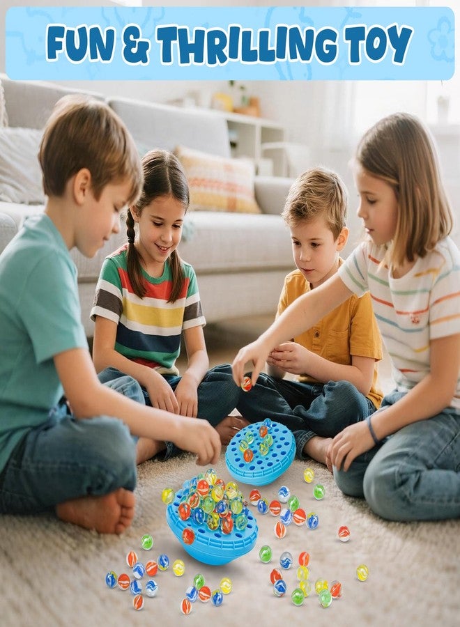 INKZOO Marble Balance Game, Wobble Marble Stacking Game for Kids 6+, Family Games for Kids and Adults with Built-in Storage, Marbles Board Game for 1-4 Players, Fun Birthday Party Games Toys - Image 3